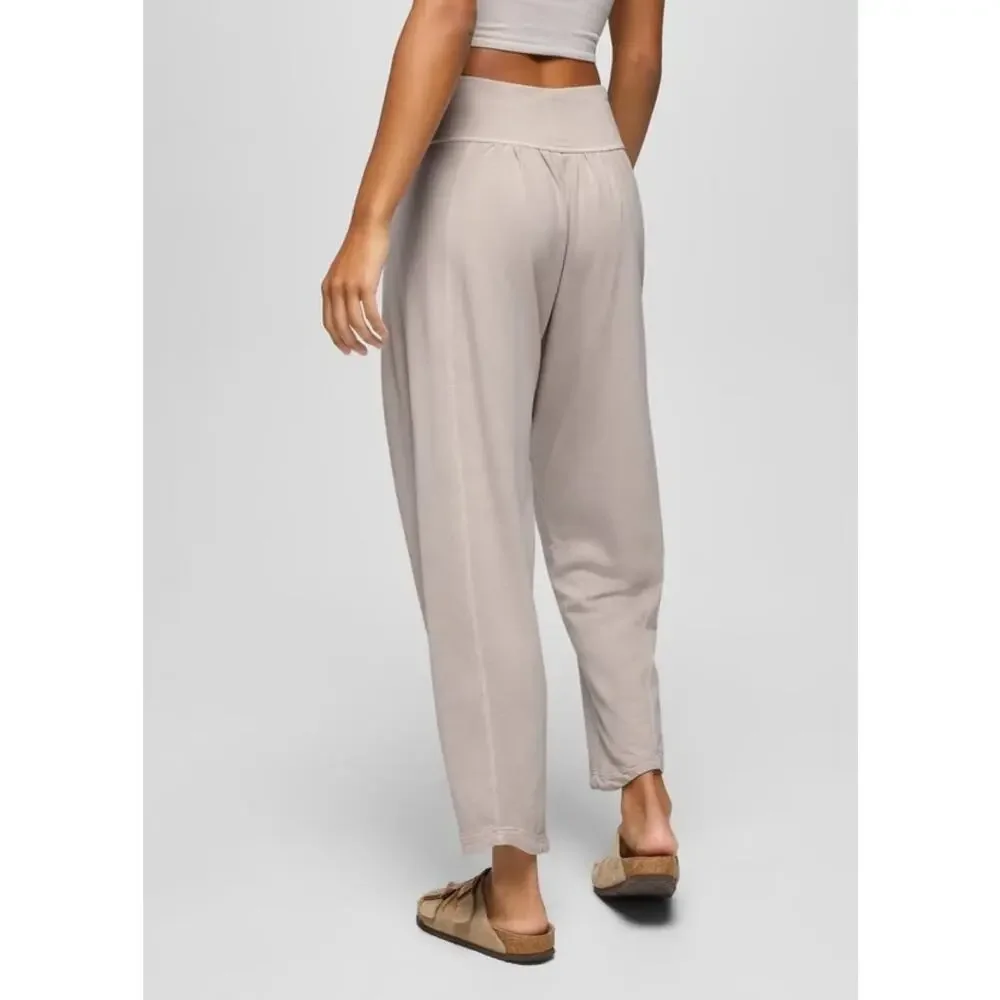 Prana Mindful Movement Harem Pant Women's M Almond Relaxed Mid Rise Tapered Leg - Picture 3 of 12